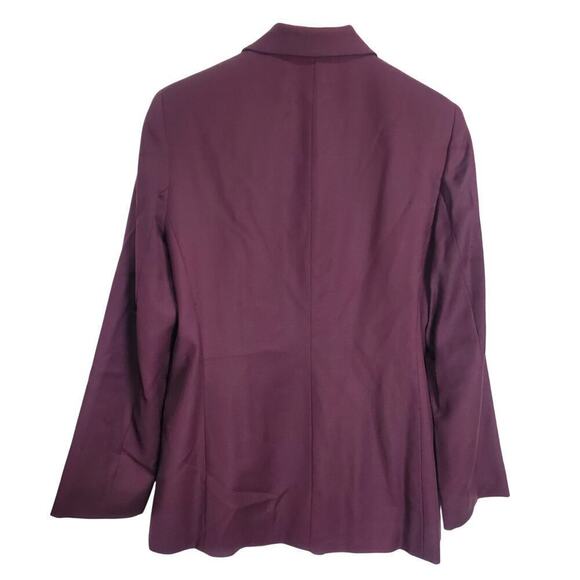 Evan Picone Vintage Blazer Womens Size 12 Wool Purple 90s Preppy Academia Career - Picture 2 of 8